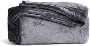 New hometrends Micro-Plush Throw in Dark Grey, 50x60!