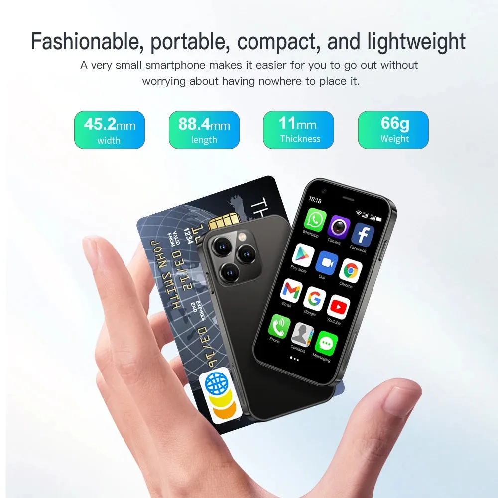 New SERVO 15SE 3.0" Mini Smartphone Dual SIM 3G WCDMA Android 8.1OS 2GB 16GB GPS WIFI Portable Small Mobile Phone Low Price Great Gift