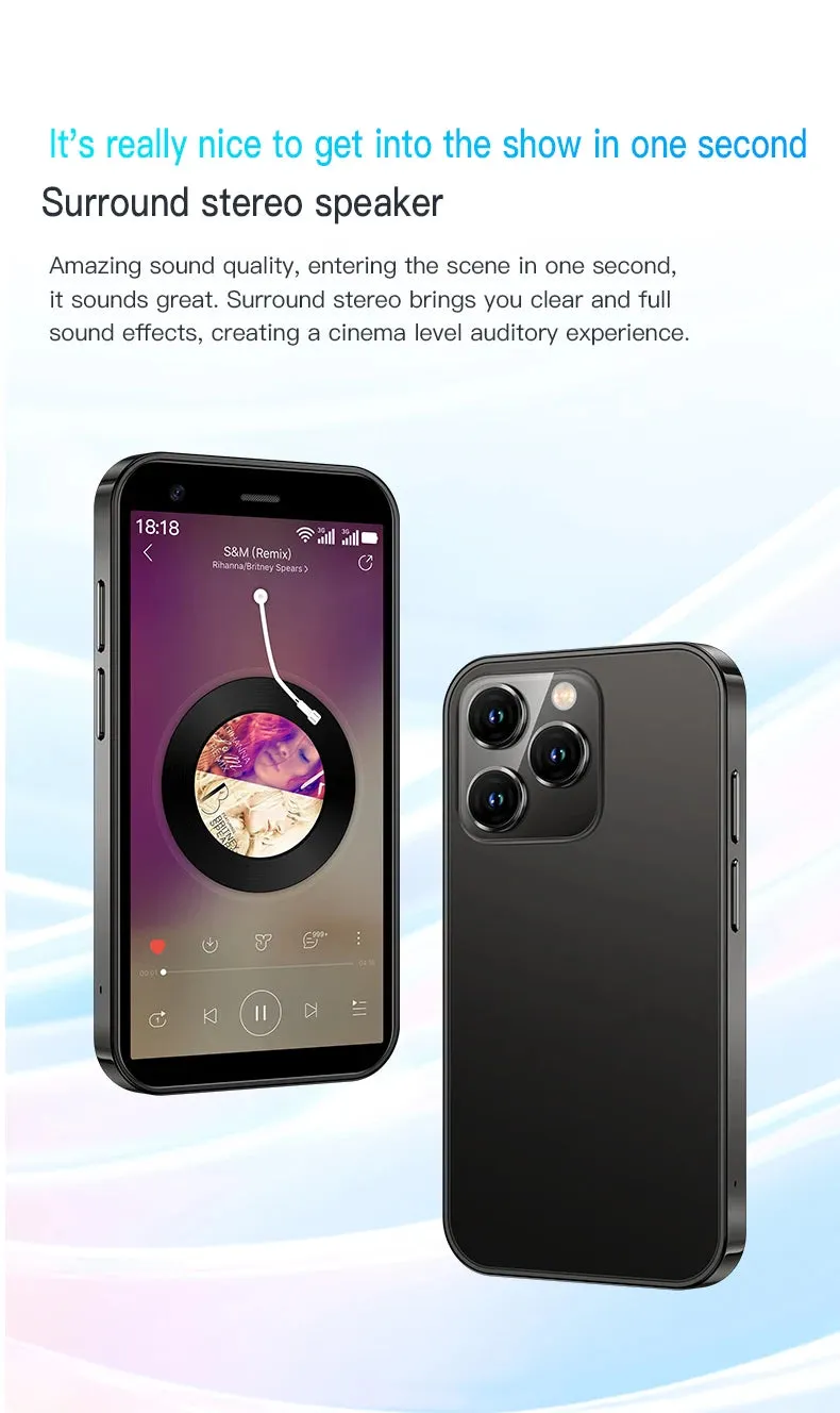 New SERVO 15SE 3.0" Mini Smartphone Dual SIM 3G WCDMA Android 8.1OS 2GB 16GB GPS WIFI Portable Small Mobile Phone Low Price Great Gift