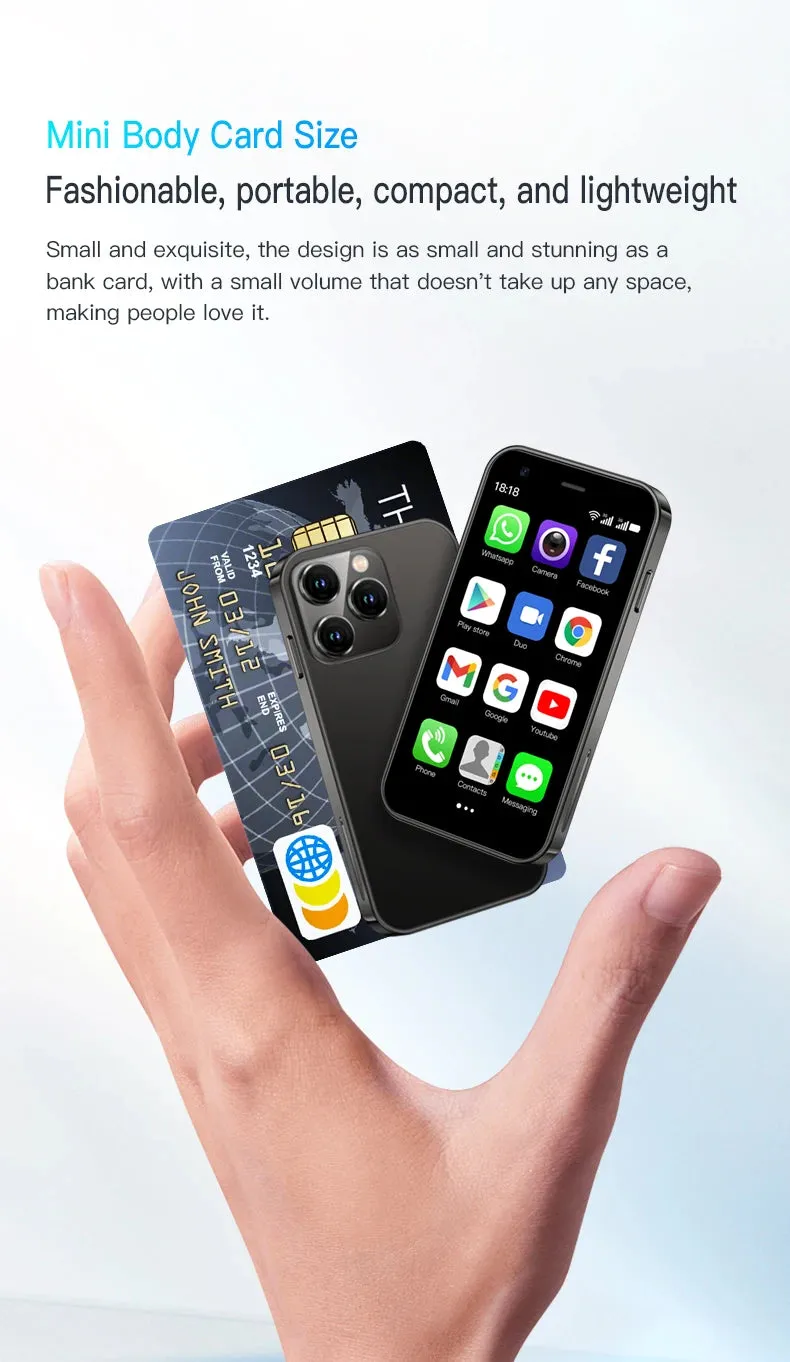 New SERVO 15SE 3.0" Mini Smartphone Dual SIM 3G WCDMA Android 8.1OS 2GB 16GB GPS WIFI Portable Small Mobile Phone Low Price Great Gift