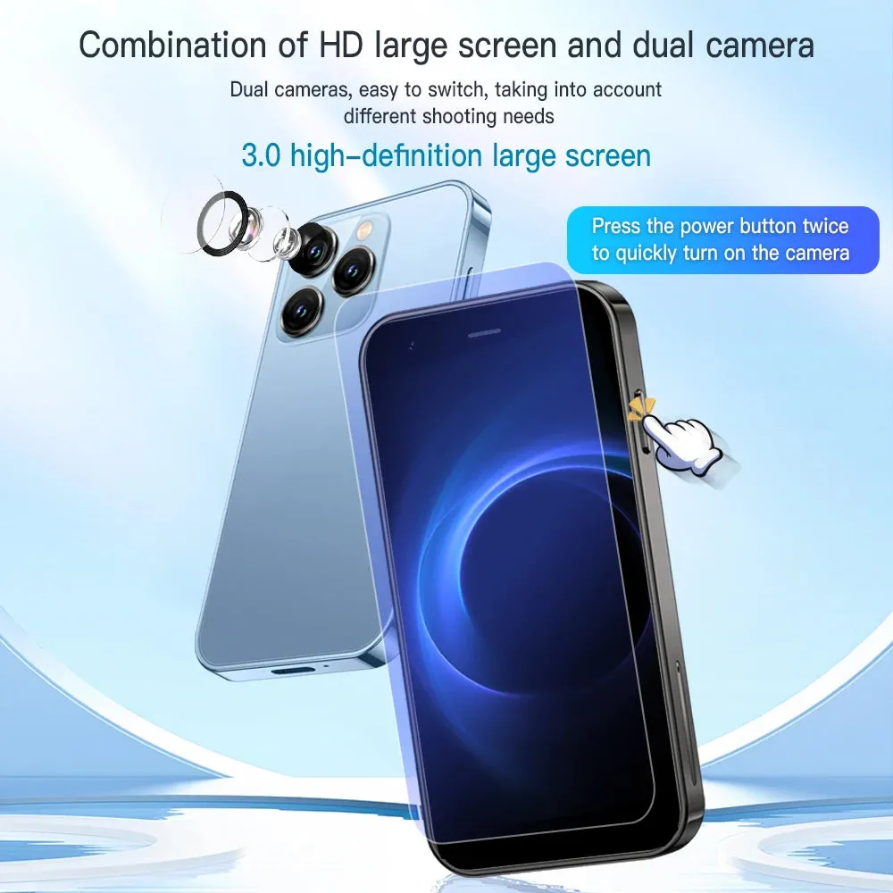 New SERVO 15SE 3.0" Mini Smartphone Dual SIM 3G WCDMA Android 8.1OS 2GB 16GB GPS WIFI Portable Small Mobile Phone Low Price Great Gift
