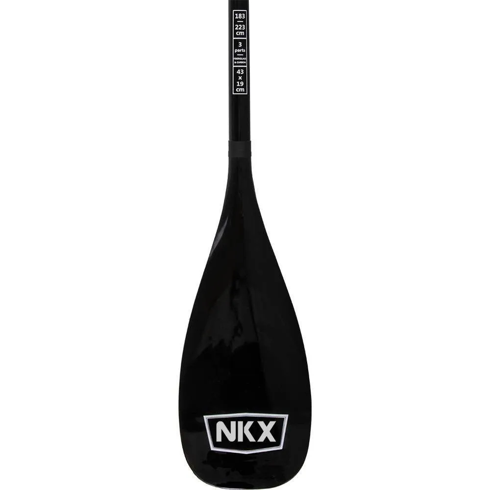 NKX Explorer Fiberglass SUP Paddle- black