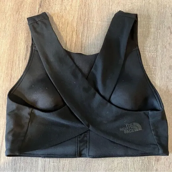 North Face Womens Black Free Motion Sports Bra EUC