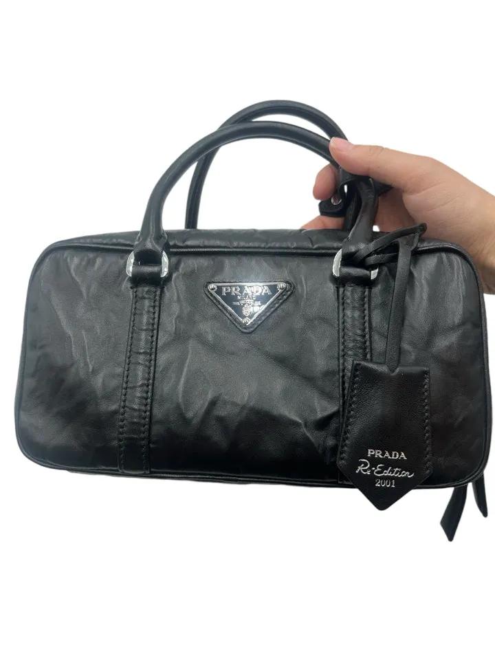 NWT Prada Nappa Antique 2001 Re-edition Bauletto Bag