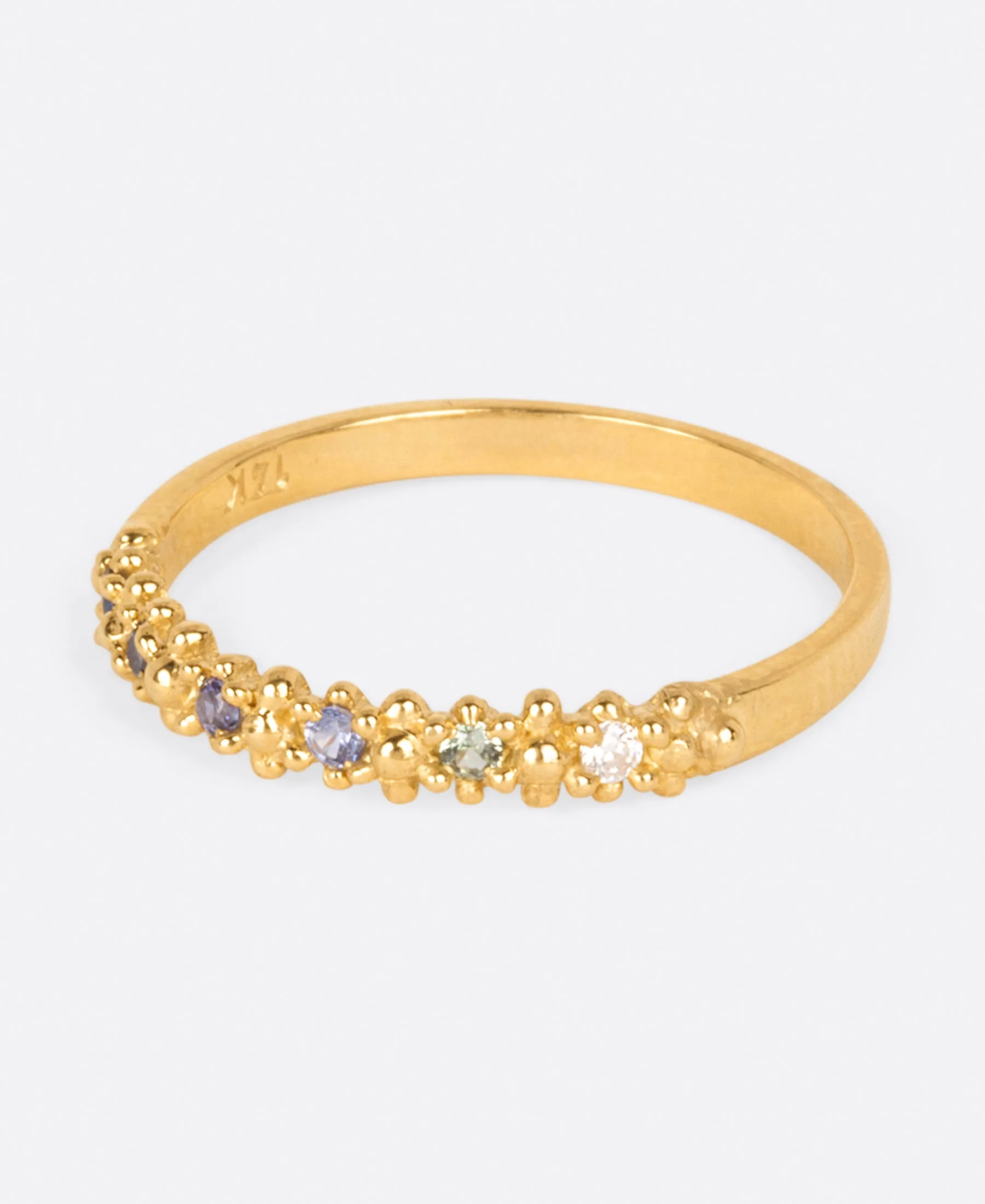 Ombré Sapphire Textured Band