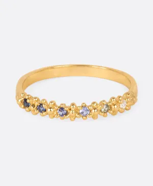 Ombré Sapphire Textured Band