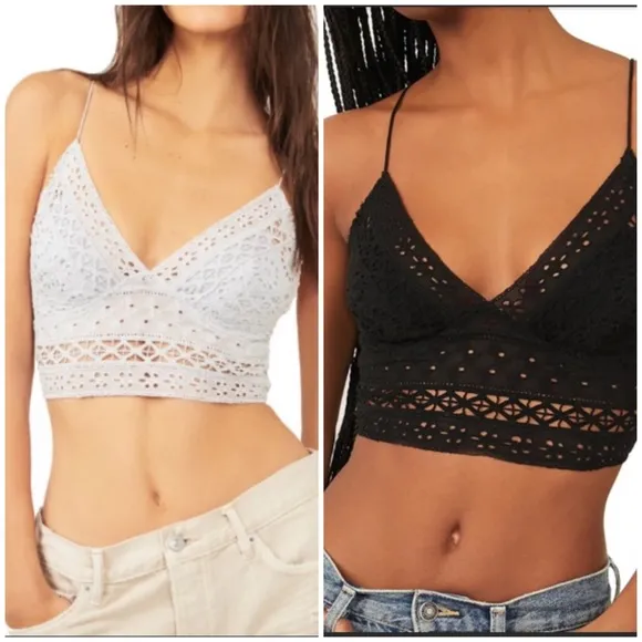 ONE new FREE PEOPLE Cotton/Rayon lacy bra bralette J183/186