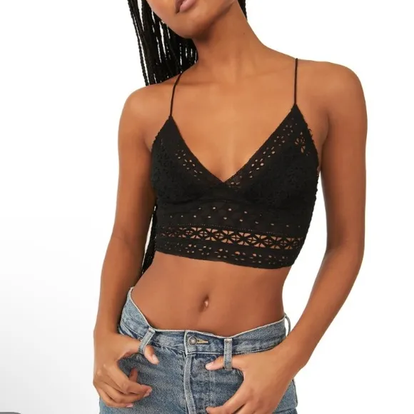ONE new FREE PEOPLE Cotton/Rayon lacy bra bralette J183/186