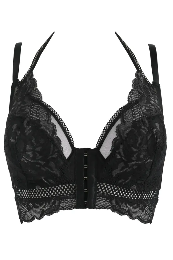 Ooo La La Front Fastening Bra - Black/Slate