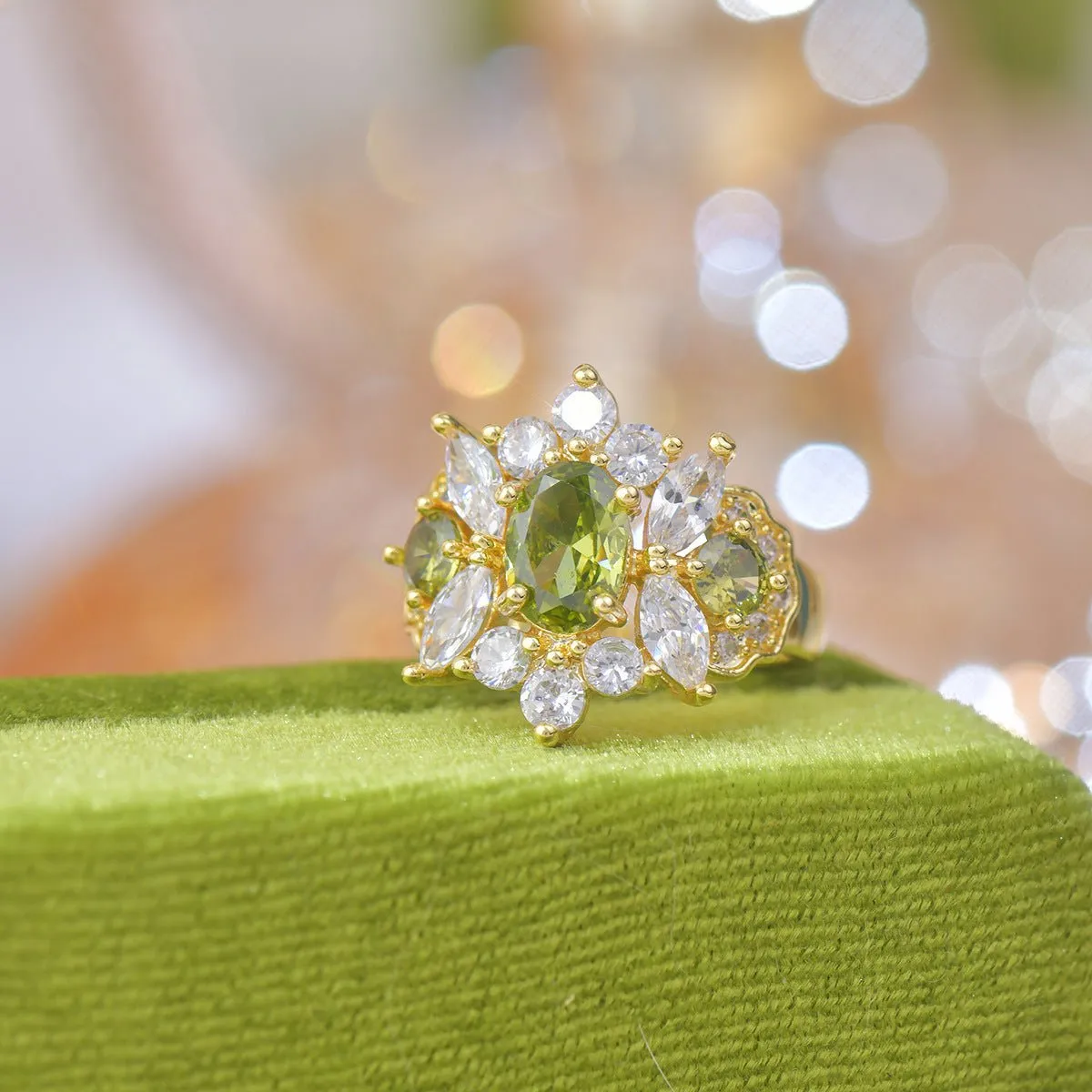 Opulent Peridot Ring