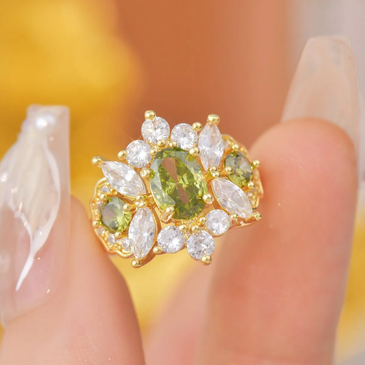Opulent Peridot Ring