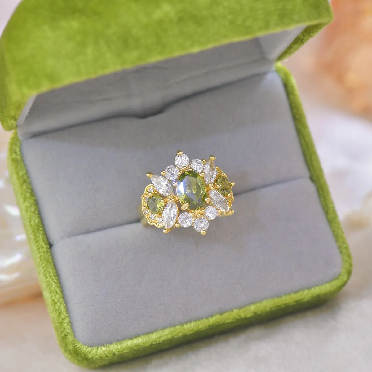 Opulent Peridot Ring