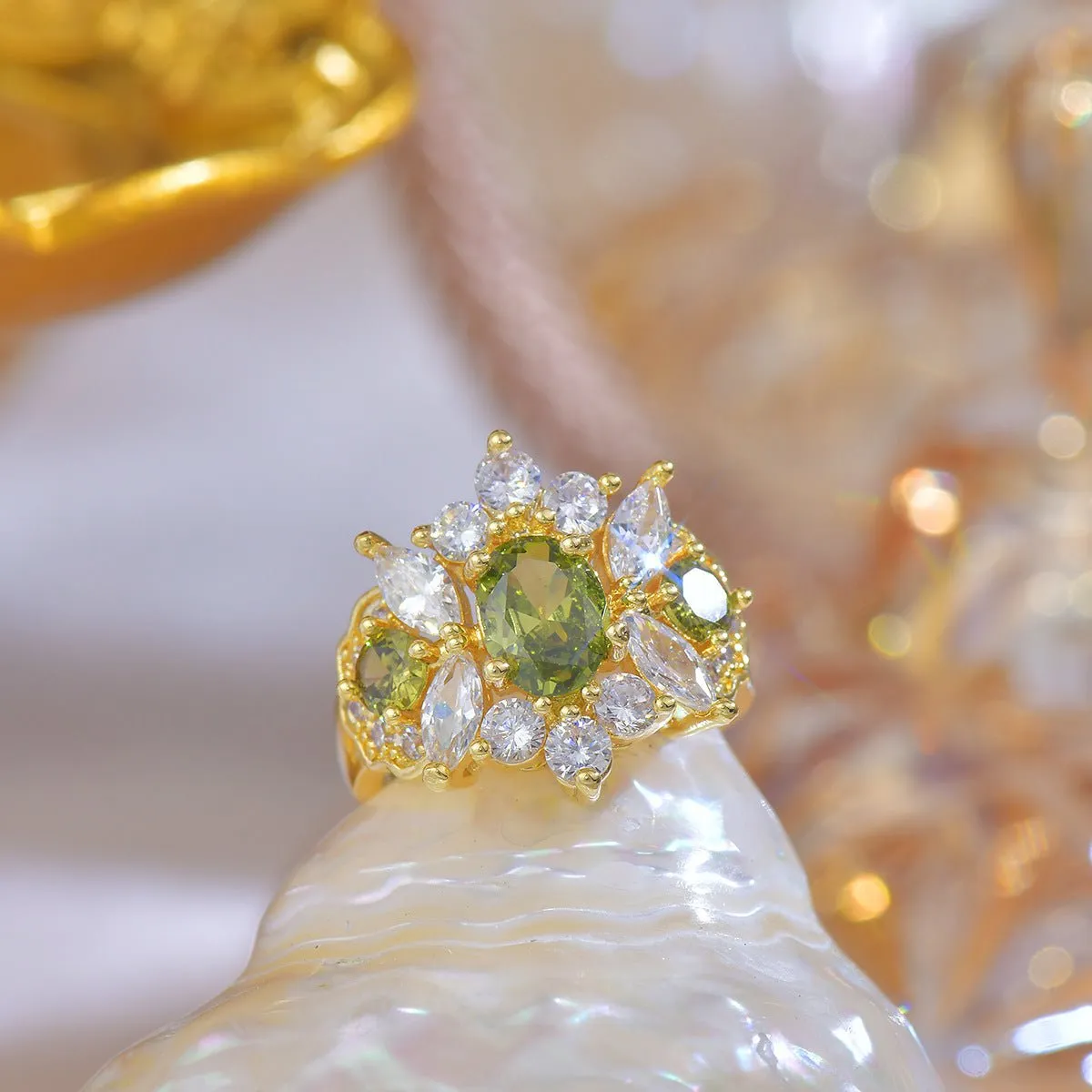 Opulent Peridot Ring