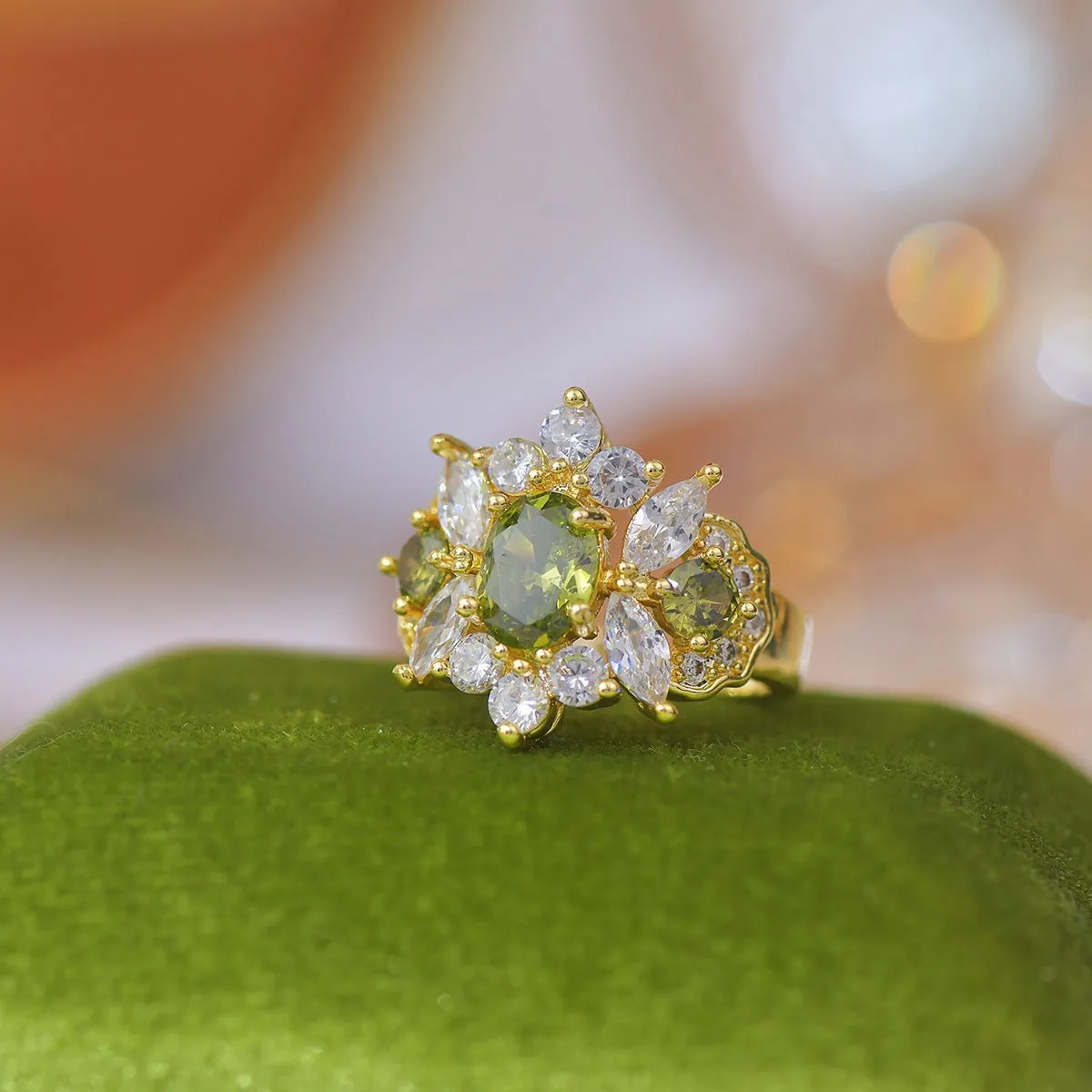 Opulent Peridot Ring