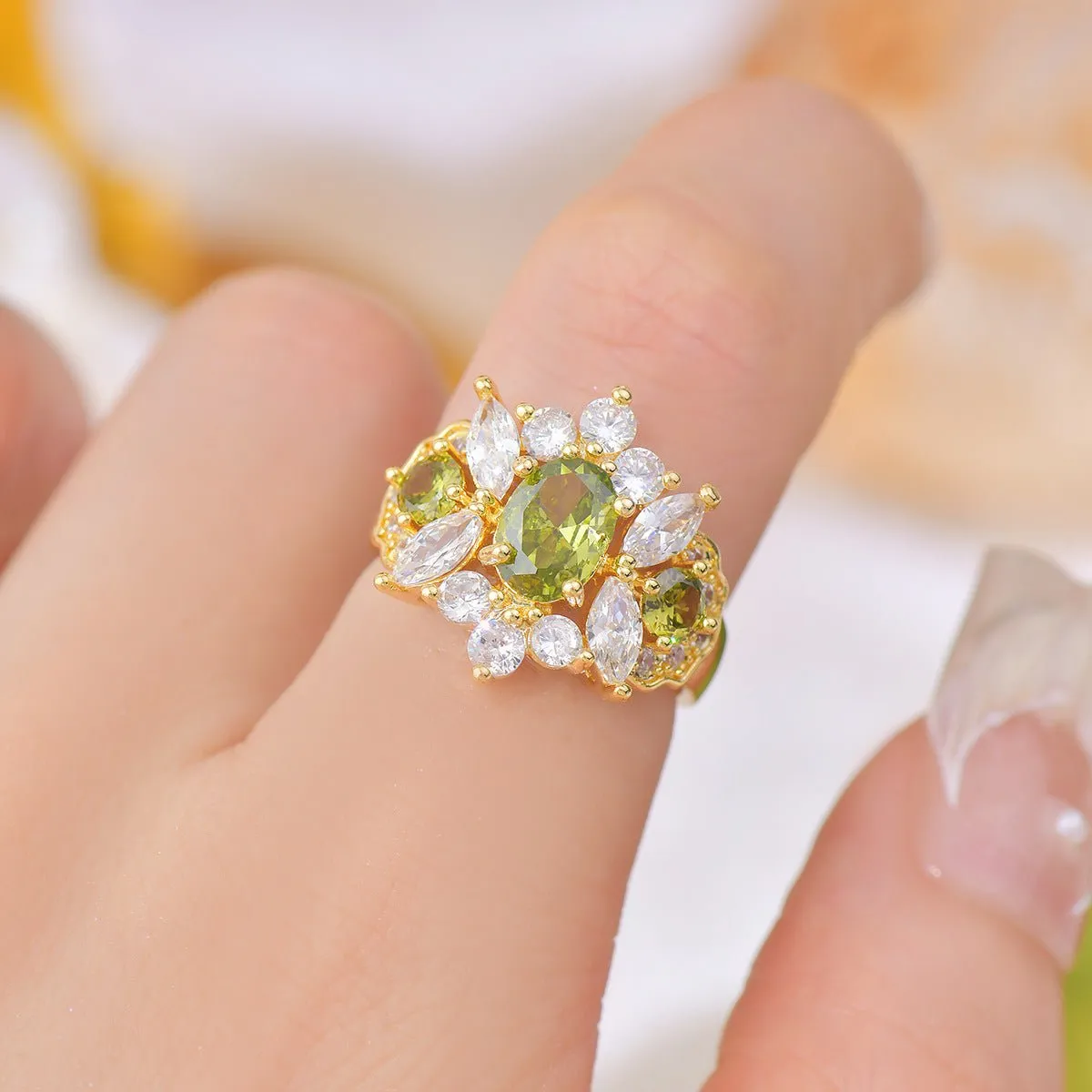 Opulent Peridot Ring