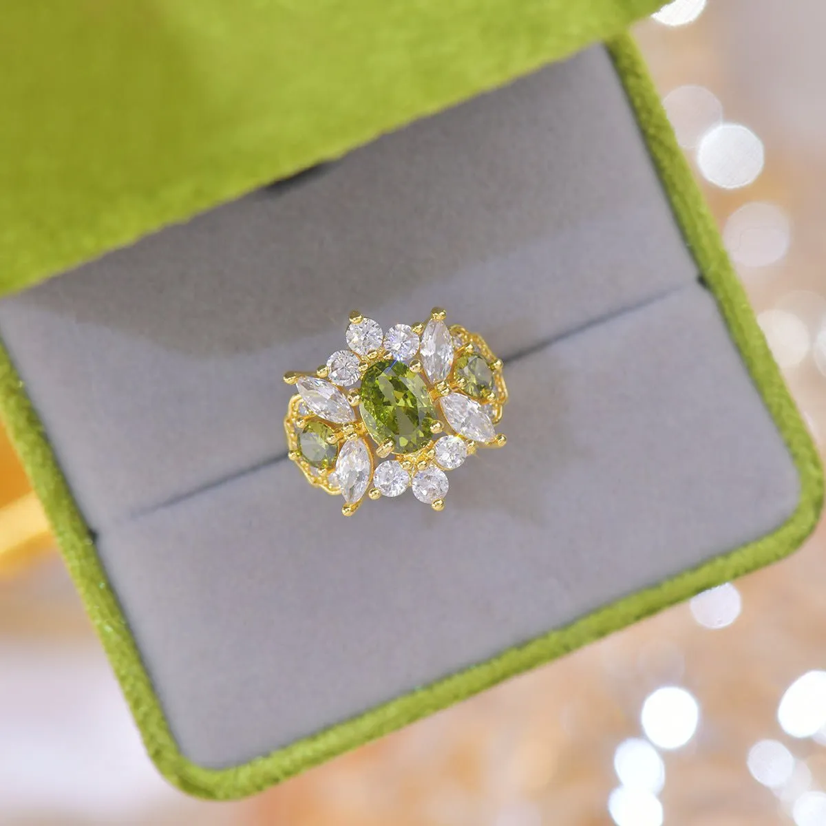 Opulent Peridot Ring