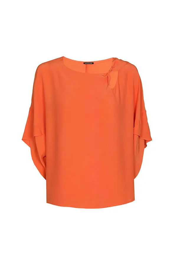 ORANGE SHORT SUPPLE TOP