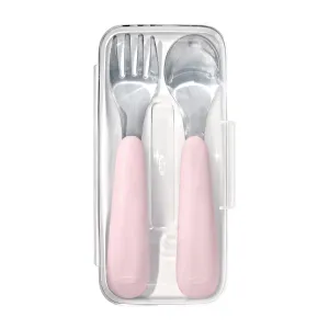 OXO Tot On-the-Go Fork and Spoon Set - Blossom