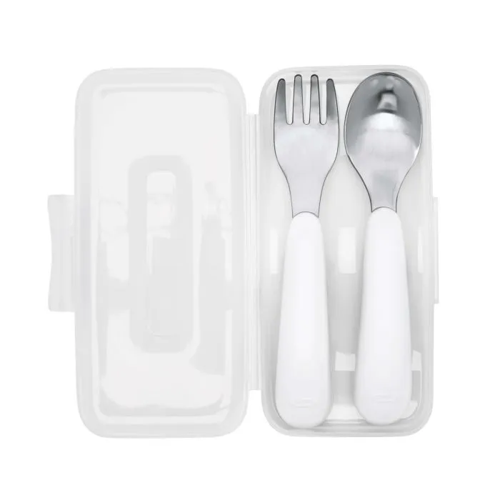 OXO TOT On-The-Go Fork And Spoon Set - Teal - Metal