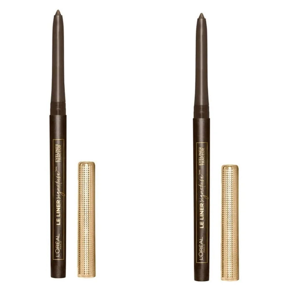 Pack of 2 L'Oreal Le Liner Signature Smooth Glide Mechanical Eyeliner, Brown Denim 740