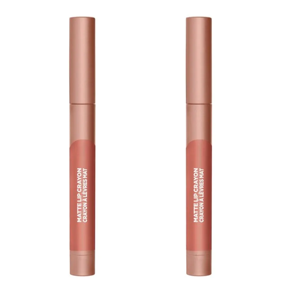 Pack of 2 L'Oreal Paris Infallible Matte Lip Crayon, Smooth Caramel # 512
