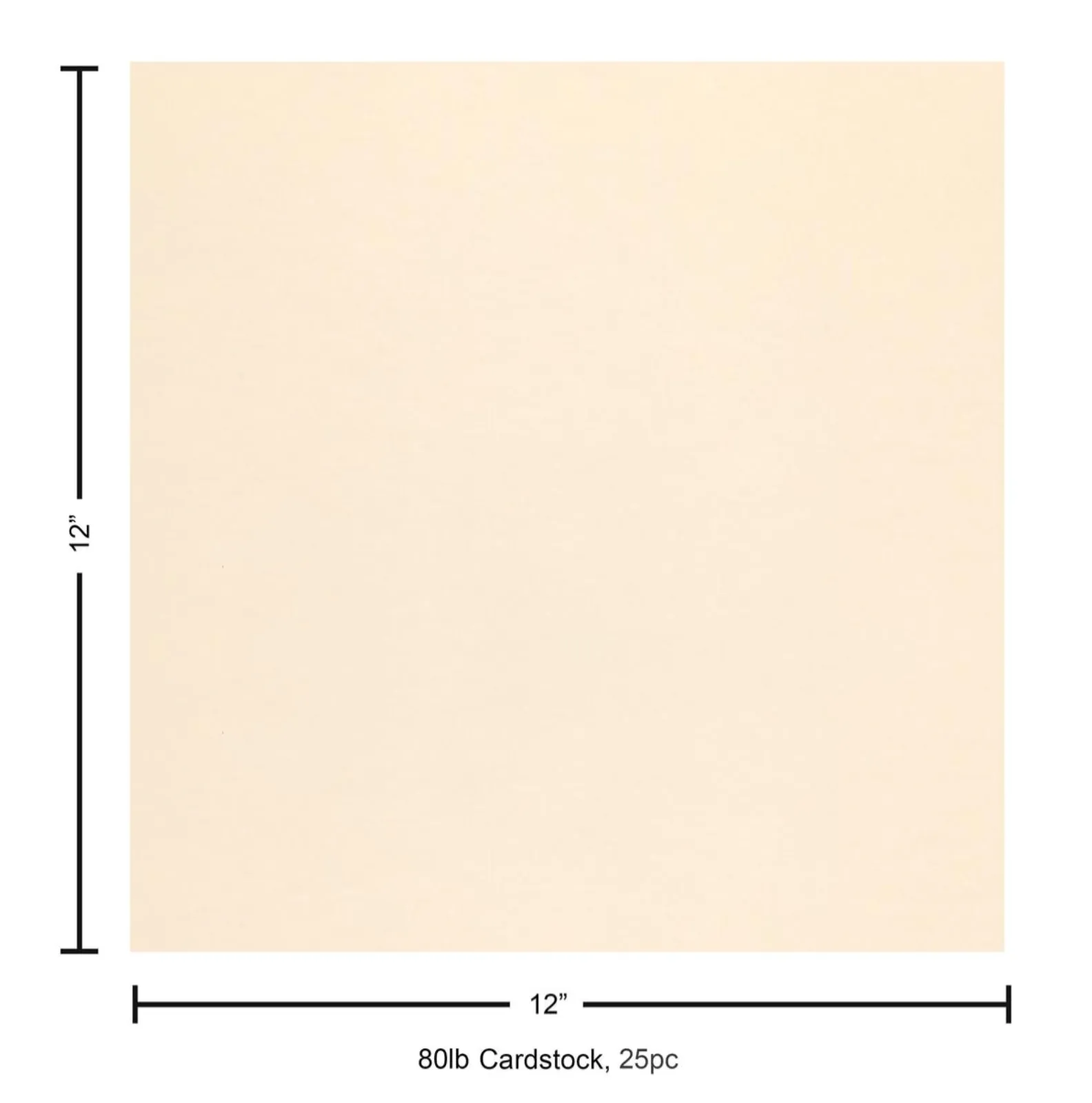 Paper Accents 12x12 80lb Cream Smooth Cardstock {B10}