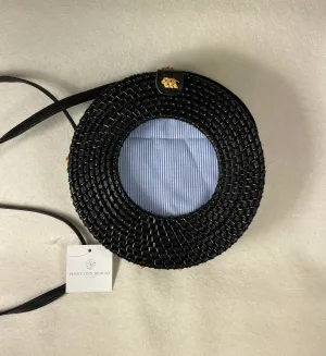 Penny Linn Designs 4x4 Round Wicker Bag- Black