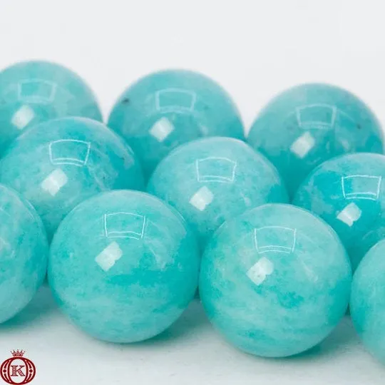 Peruvian Amazonite Beads Smooth Round