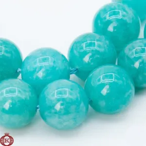 Peruvian Amazonite Beads Smooth Round