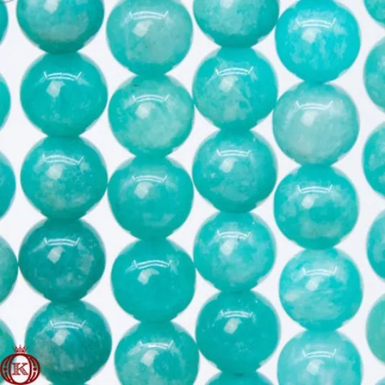 Peruvian Amazonite Beads Smooth Round