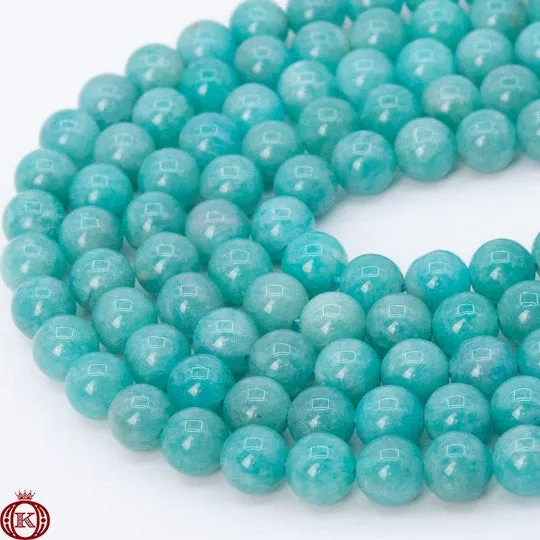 Peruvian Amazonite Beads Smooth Round