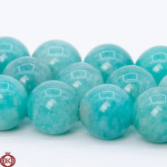 Peruvian Amazonite Beads Smooth Round