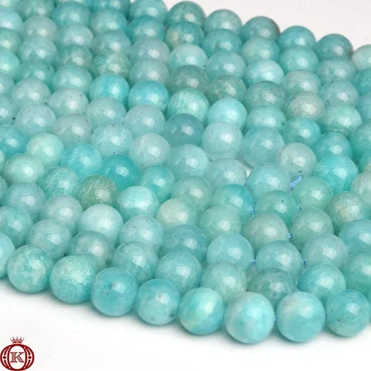 Peruvian Amazonite Beads Smooth Round