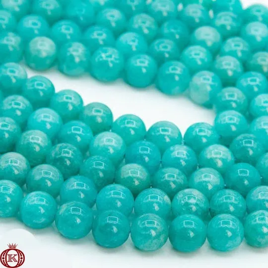 Peruvian Amazonite Beads Smooth Round