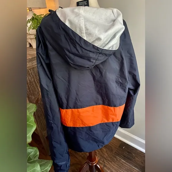 Phi Mu Auburn University of Virginia Jacket Blue Orange Windbreaker Lined SEC S