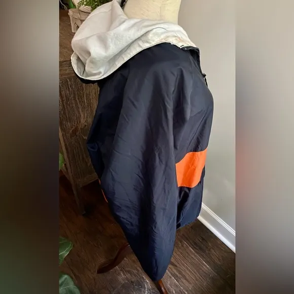 Phi Mu Auburn University of Virginia Jacket Blue Orange Windbreaker Lined SEC S