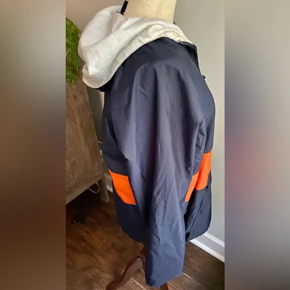 Phi Mu Auburn University of Virginia Jacket Blue Orange Windbreaker Lined SEC S