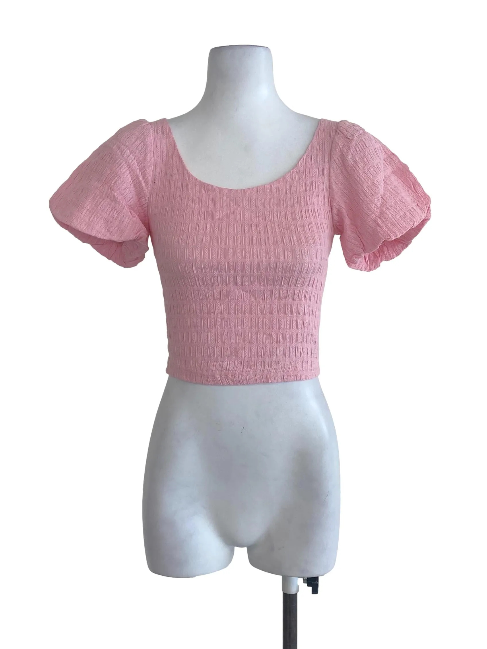 Pink Textured Blouse