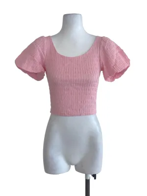 Pink Textured Blouse