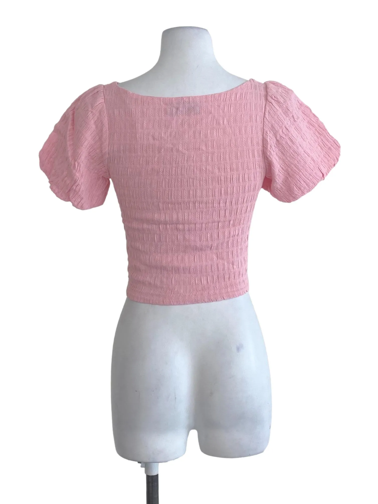 Pink Textured Blouse