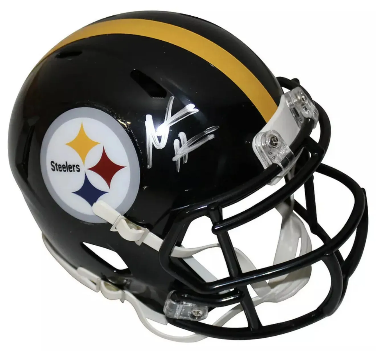 Pittsburgh Steelers Najee Harris Hand Signed Autographed Mini Helmet Fanatics COA