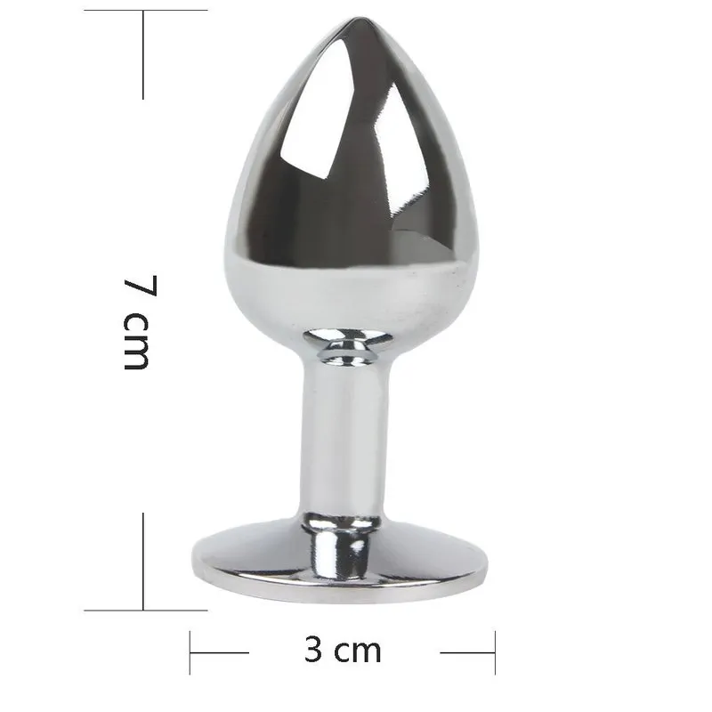 Plug Anal Diamant Métal Smooth Bleu M