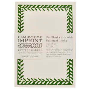Postcards with Pea Green Border Pack of 10