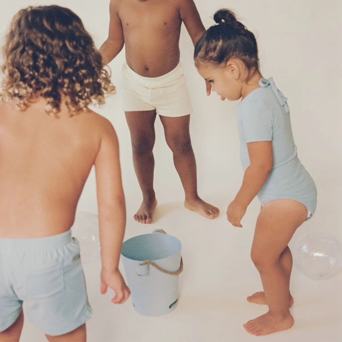 Powder Blue Mini Swim Trunk