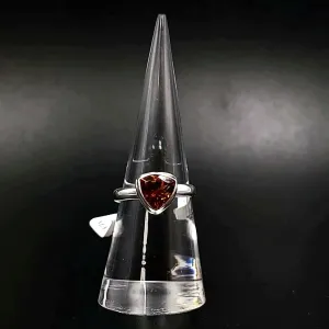 "Autumn" Alexandrite Trillion Ring Sterling Silver Size 7