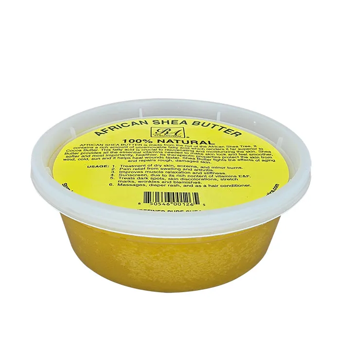 RA COSMETICS 100% Pure Shea Butter Solid - Yellow Tub 8oz