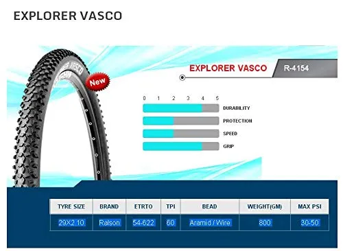 Ralson Explorer Vasco R- Mountain Bike 29 X 2.10 Side Skin Wall