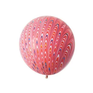 Red Peacock Swirl 19inch Balloon