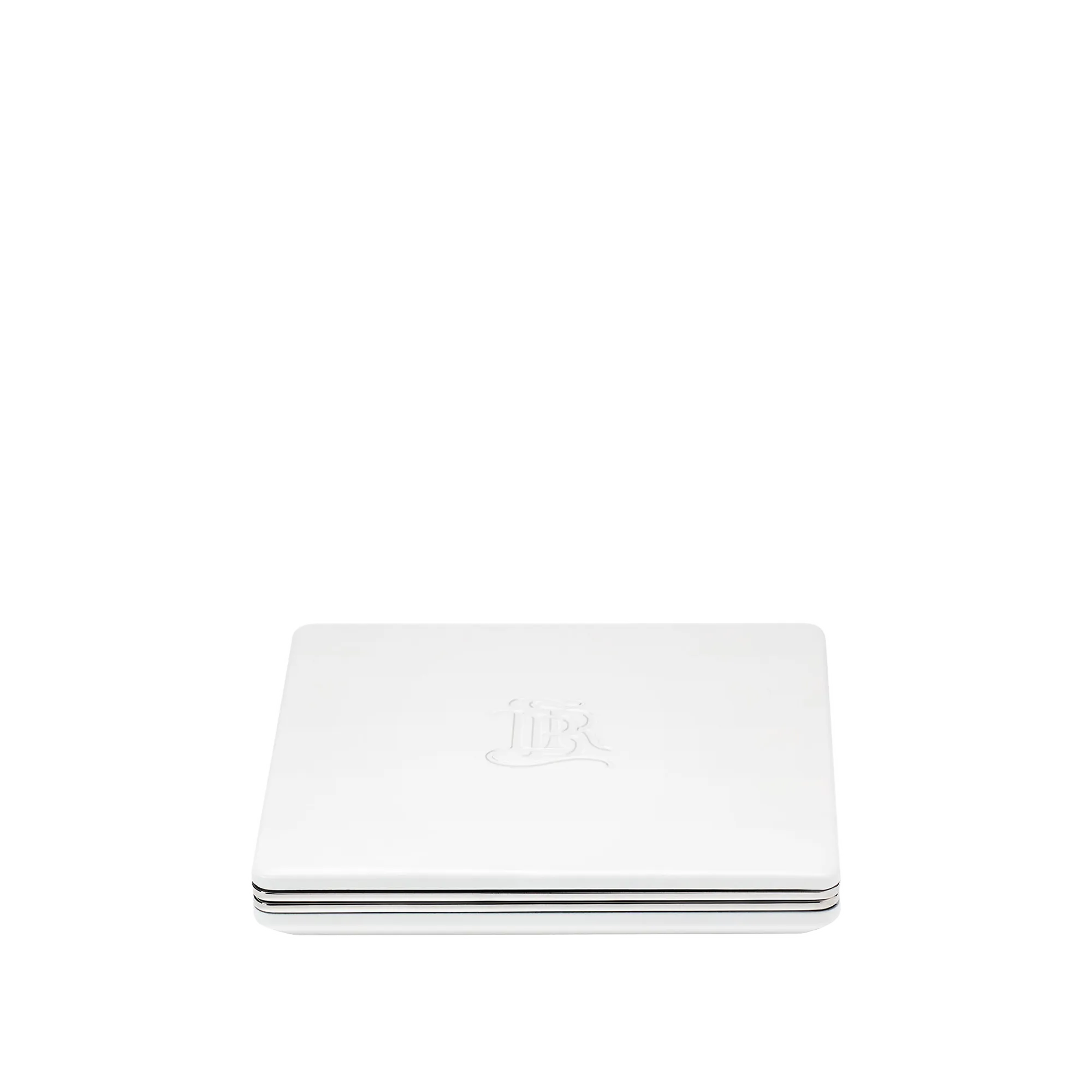 Refillable Pink fine leather powder case