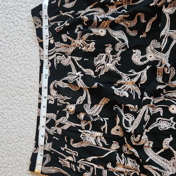 Rena Rowan For SAVILLE, Summer, Spring, Elegant Black and White Patterned Skirt